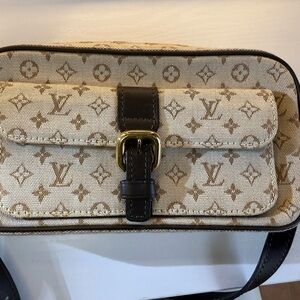Louis Vuitton Monogram Mini Lin Canvas Shoulder Bag - Brown